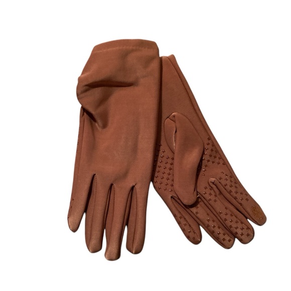 Driving Gloves Tech Touch Fleece Lined Cognac Gloves - Picture 4 of 8